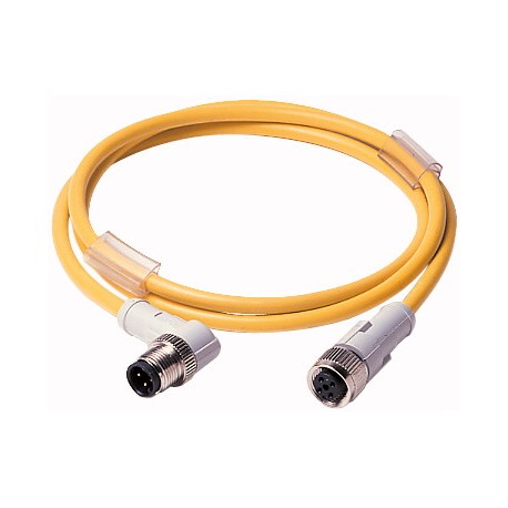 CSDR4A4CY2205-D 136283 EATON ELECTRIC Connection cable, 4p, DC current, coupling M12 flat, plug, angled, L 5m