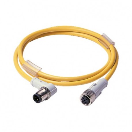 CSDR4A4CY2205-D 136283 EATON ELECTRIC Connection cable, 4p, DC current, coupling M12 flat, plug, angled, L 5m