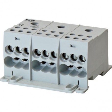 BPZ-KB-6/175-ALU 102708 1243564 EATON ELECTRIC Klemmenblock 3-polig, 175A, 1 Eingangs-, 6 Abgangsklemmen, ALU