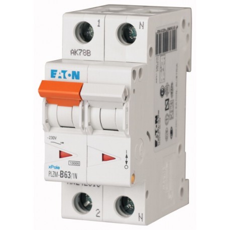 PLZM-D63/1N-MW 113161 Y7-113161 EATON ELECTRIC Int. MCB, 1P + N, curva D, 63A