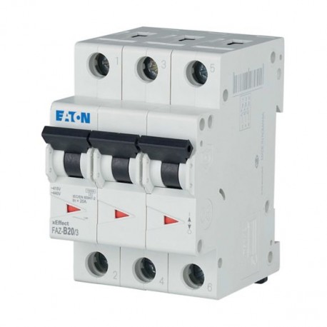 FAZ-B20/3 278848 Y7-278848 EATON ELECTRIC Int. MCB, 3P, a curva B, 20A