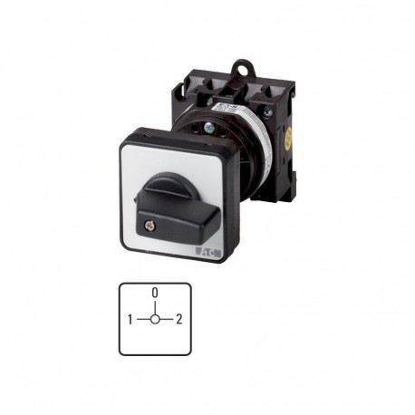 T0-1-8218/Z 009559 Y7-9559 EATON ELECTRIC Interruptor Conmutador 2 polos 20 A Placa indicadora: 1-0-2 90 ° M..