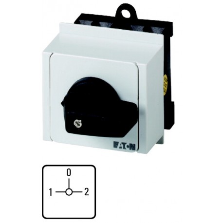 T0-2-8219/IVS 011741 EATON ELECTRIC Interruptor Conmutador 4 polos 20 A Placa indicadora: 1-0-2 90 ° Montaje..