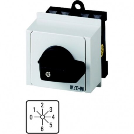 T0-3-8244/IVS 012749 Y7-12749 EATON ELECTRIC Commutateurs à gradins, Contacts: 6, 20 A, plastron: 0-6, 45 °,..