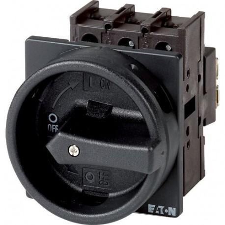 P1-25/EA/SVB-SW/2HI11 014822 EATON ELECTRIC Hauptschalter, 3-polig + 2 Schließer + 2 Öffner, 25 A, NOT-HALT-..