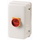 T3-4-15682/ST/SVB 025526 EATON ELECTRIC Interruttore generale, +custodia in acciaio, 6p+1NA+1NC, Ie 25A, man..