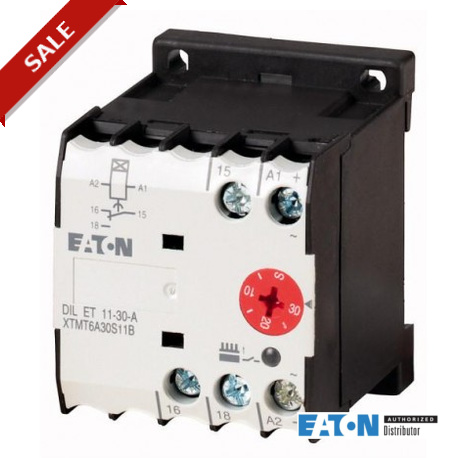 DILET11-30-A 048878 EATON MOELLER Zeitrelais, 1 W, 1,5 30 s, ansprechverzögert, 24 240 V AC/DC