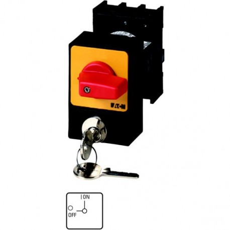 P1-32/E/SVA(S)-RT 050971 EATON ELECTRIC Panic switches, 3 pole, 32 A, Cylinder lock SVA, front plate 0-1, 90..