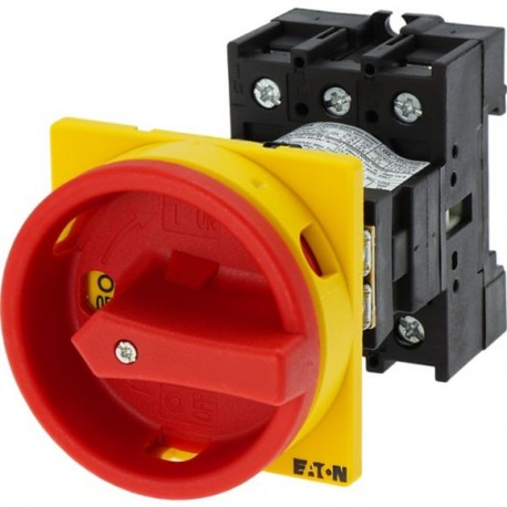 P1-25/V/SVB 055335 EATON ELECTRIC Main switch, 3 pole, 25 A, Emergency-Stop function, Lockable in the 0 (Off..
