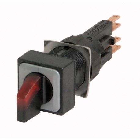 Q18LWK3R2-RT 072332 EATON ELECTRIC Commutateur rotatif lumineux, 3 positions, rouge, à accrochage