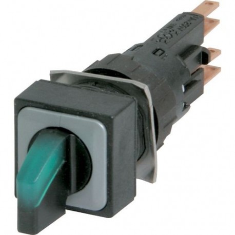 Q18LWK3R2-GN 072333 EATON ELECTRIC Selector luminoso 16 mm 18x18 mm 3 posiciones Enclavamiento Verde