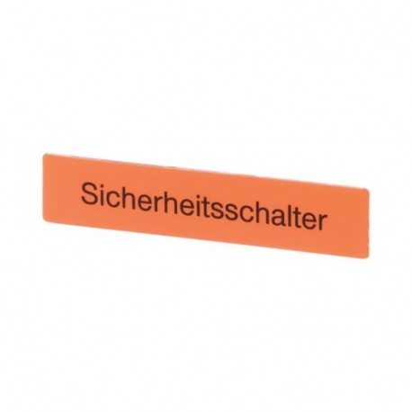 BS75X15-SI 084480 Y7-84480 EATON ELECTRIC Bezeichnungsschild "Sicherheitsschalter", orange, H x B 15 x 75 mm