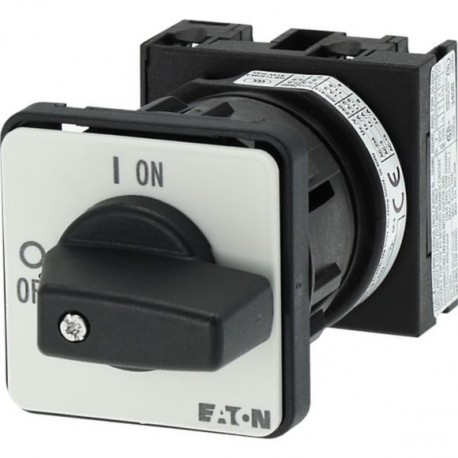 T0-1-102/EZ 091082 0001456147 EATON ELECTRIC On-Off switch, 2 pole, 20 A, 90 °, centre mounting