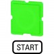 111TQ25 093399 EATON ELECTRIC Button plate, green, START