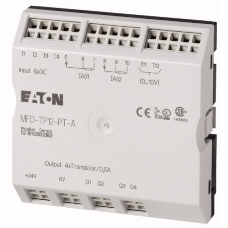 MFD-TP12-PT-A 106042 0004519715 EATON ELECTRIC Modulo I/O con rilevamento della temperatura, area A, 6DI(2AI..