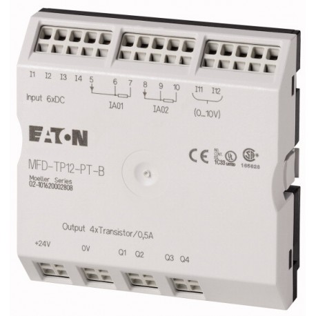 MFD-TP12-PT-B 106043 0004519716 EATON ELECTRIC I/O module with temperature measuring, range B, 6DI(2AI), 2I-..