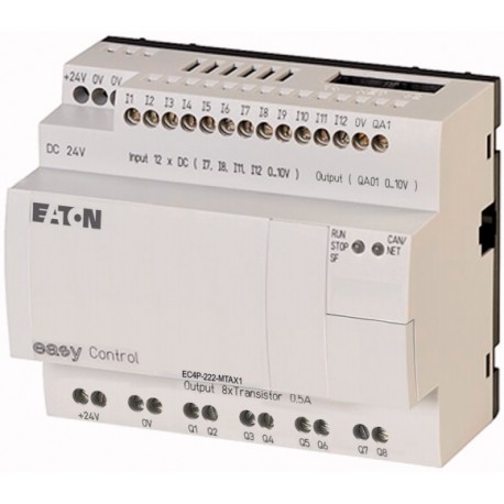 EC4P-222-MTAX1 106404 0004519741 EATON ELECTRIC Automate compact, 24V DC, 12 entr. TOR (dont 4 entr. analog...