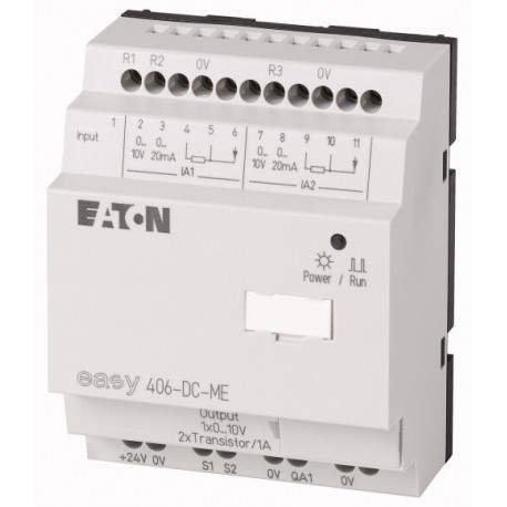 EASY406-DC-ME 114295 0004560804 EATON ELECTRIC Extension d'entrées/sorties, 24V DC, 1 entr. TOR,2entr. analo..