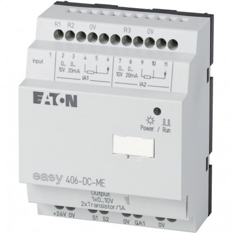 EASY406-DC-ME 114295 0004560804 EATON ELECTRIC Ein- / Ausgangserweiterung, 24VDC, 1DI, 2AI- (Pt100 / V / mA)..