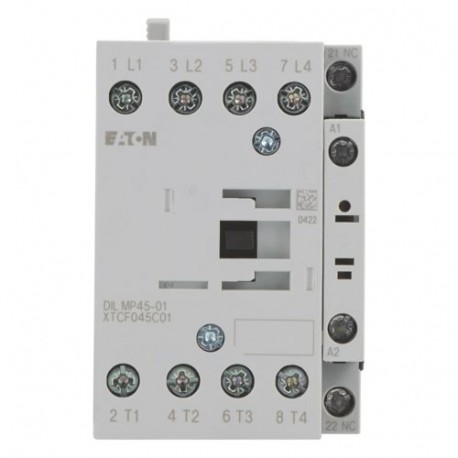 DILMP45-01(230V50HZ,240V60HZ) 118914 XTCF045C01F EATON ELECTRIC Contacteur de puissance, 4p+1O, 45A/AC1