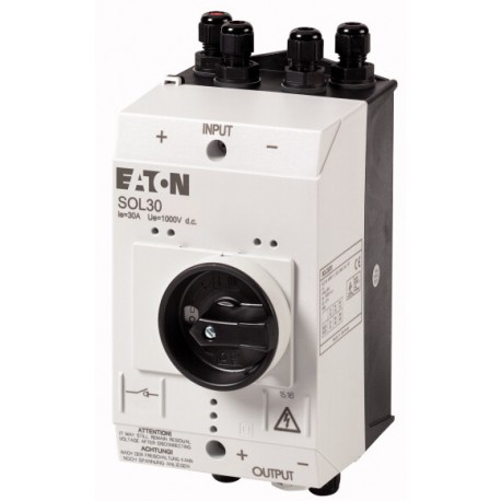 SOL30/2MV 120926 EATON ELECTRIC Interrupteur-sectionneur, DC, 30A, 2 Strings M12