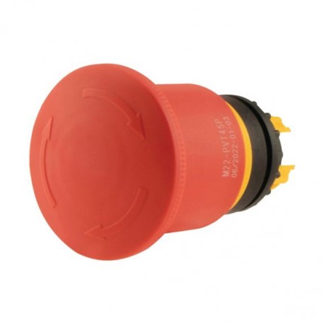 M22-PVT45P 121462 M22-PVT45PQ EATON ELECTRIC Pulsante di emergenza, D 45mm, non illuminato, sblocco a rotazi..