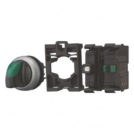M22-WRLK-G-K10LED230-BVP 132597 Y7-132597 EATON ELECTRIC Selettore 1 contatto NA con leva, apparecchio compl..