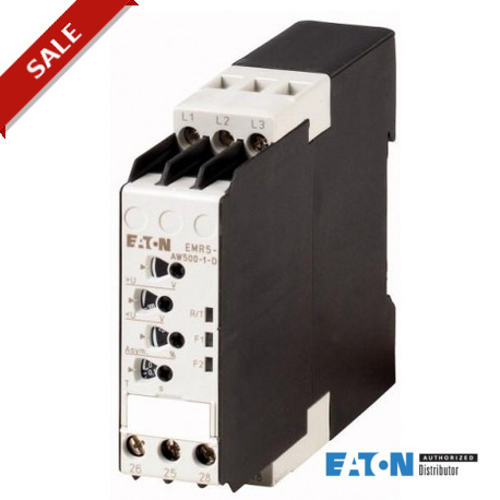 EMR5-AW500-1-D 134224 EATON ELECTRIC Phasenwächter, Multifunktion, 2 W, 300 500 V 50/60 Hz