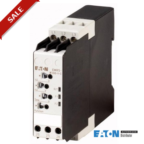 EMR5-W300-1-C 134227 EATON ELECTRIC Relé de monitorización de fases Sobre-Subtensión 2 W 160-300 V 50/60 Hz ..