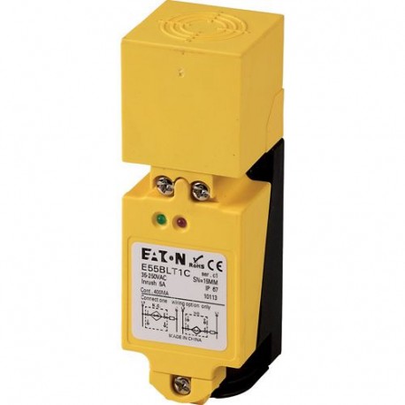 E55BLT1D 135813 EATON ELECTRIC Näherungsschalter, induktiv, 1S/1Ö, Sn 20mm, 2L, 35-250VAC, quad.40, Kunststo..