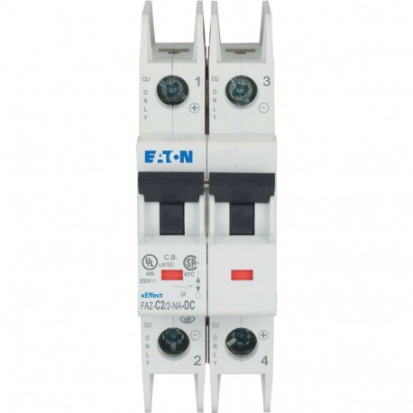 FAZ-C2/2-NA-DC 137239 Y7-137239 EATON ELECTRIC Miniature circuit breaker (MCB), 2A, 2p, type C characteristi..