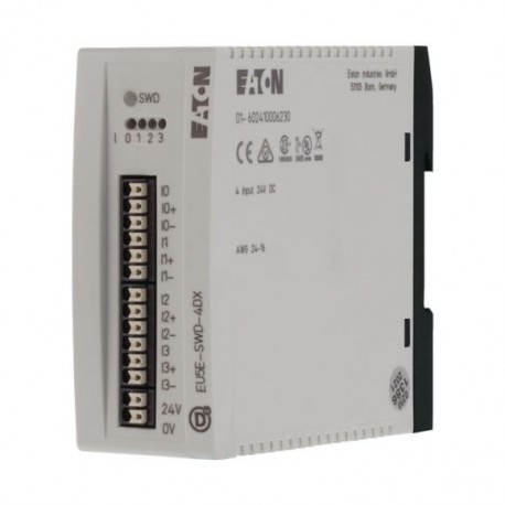 EU5E-SWD-4DX 144060 4519610 EATON ELECTRIC Модуль ввода SWD, 24 В пост. тока, 4 цифровых входа с питанием 24..