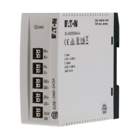 EU5E-SWD-2A2A 144063 Y7-144063 EATON ELECTRIC Module d'entrée/sortie, SmartWire-DT,24V DC,2entr. analog,2sor..