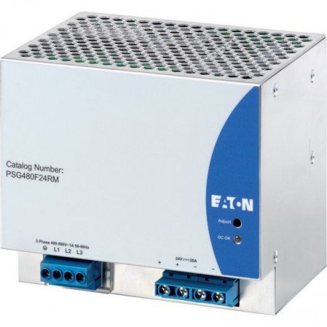 PSG480F24RM 172885 EATON ELECTRIC PSG480F24RM Power supply unit, 3-phase, 400-500VAC/24VDC, 20A
