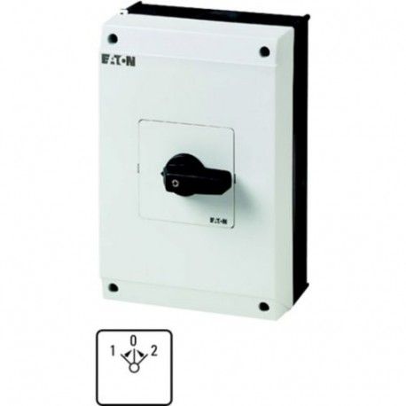 T5B-3-8228/I4 207225 EATON ELECTRIC Interruptor inversor 5 polos 63 A Placa indicadora: 1 0 2 45 ° Montaje e..