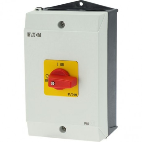 P1-32/I2-RT 207321 EATON ELECTRIC Interruptor seccionador ON-OFF 3 polos 32 A Maneta Roja/Amarilla Montaje e..