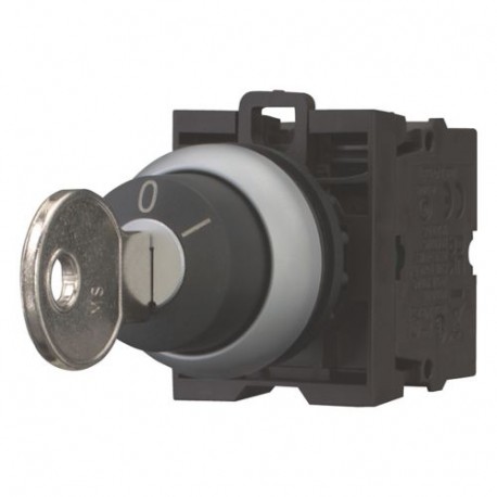 M22-WRS/K11 216517 Y7-216517 EATON ELECTRIC Selector Key M22-WRS-K11Q 2 posições, bloqueio (1C + 1A)