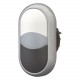 M22-DDL-WS 216704 Y7-216704 EATON ELECTRIC Botão duplo M22-DDL-WSQ, branco / preto