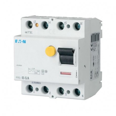 PFIM-25/4/01-S/A-MW 235464 0001609350 EATON ELECTRIC Interruptor diferencial, 4P, 25A, 100mA