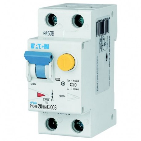 PKN6-20/1N/C/003-MW 236673 Y7-236673 EATON ELECTRIC FI/LS 20A 30mA curva caratteristica LS: C 1p+N curva car..