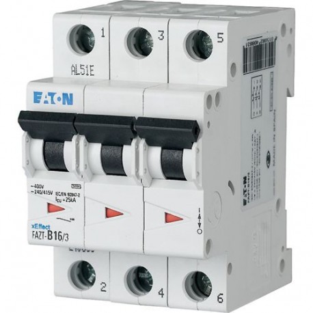 FAZT-B2/3 240875 Y7-240875 EATON ELECTRIC Int. magnetotérmico FAZT, 2A, 3P, curva B
