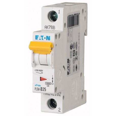 PLSM-D25-MW 242231 0001609235 EATON ELECTRIC Over current switch, 25A, 1p, type D characteristic