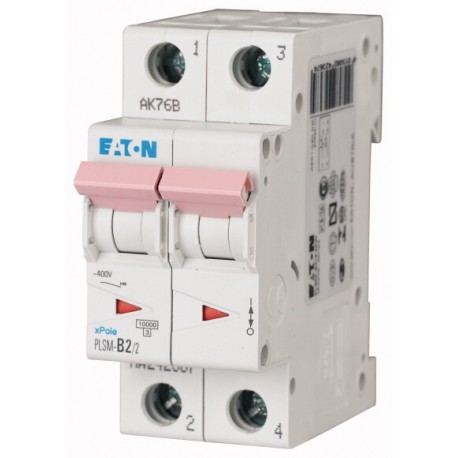 PLSM-C2/2-MW 242393 0001609177 EATON ELECTRIC Over current switch, 2A, 2p, type C characteristic