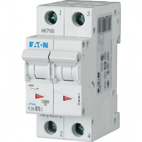 PLSM-C5/2-MW 242398 EATON ELECTRIC MCB, 2P, courbe C, 5A