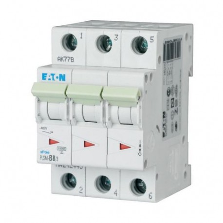 PLSM-D8/3-MW 242492 EATON ELECTRIC MCB, 3P, courbe D, 8A