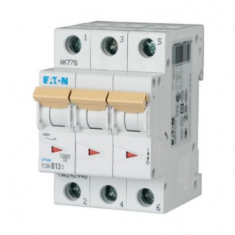 PLSM-D13/3-MW 242495 Y7-242495 EATON ELECTRIC Interruttore protettore, 13A, 3p, curva caratteristica D