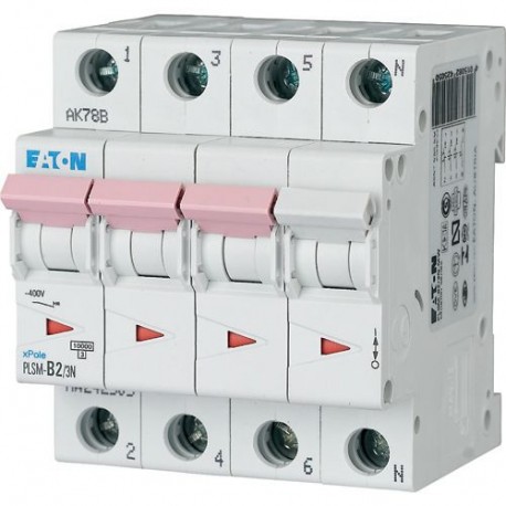 PLSM-B2/3N-MW 242505 EATON ELECTRIC Int. magnetotérmico, 3P+N, curva B, 2A