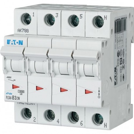 PLSM-B3/3N-MW 242507 EATON ELECTRIC Disjoncteur modulaire 3A 3p+N car. B