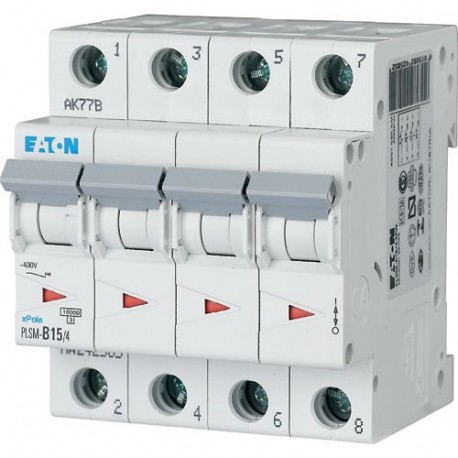 PLSM-C15/4-MW 242611 EATON ELECTRIC Miniature circuit breaker (MCB), 15A, 4 p, type C characteristic