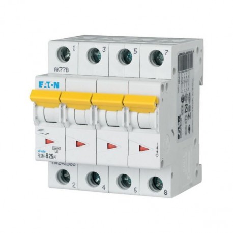 PLSM-C25/4-MW 242614 0001609225 EATON ELECTRIC Over current switch, 25A, 4p, type C characteristic